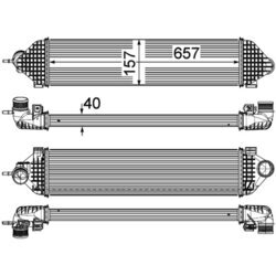 Chladič plniaceho vzduchu MAHLE CI 247 000P - obr. 1