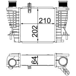 Chladič plniaceho vzduchu MAHLE CI 264 000S