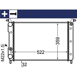 Chladič motora MAHLE CR 130 000S - obr. 1