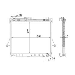 Chladič motora MAHLE CR 1661 000S - obr. 1