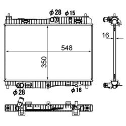 Chladič motora MAHLE CR 1896 000S - obr. 1