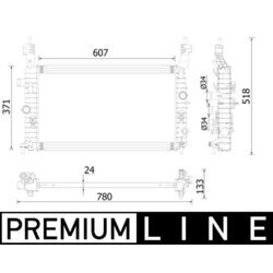 Chladič motora MAHLE CR 2229 000P - obr. 1