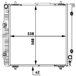 Chladič motora MAHLE CR 285 000P - obr. 1