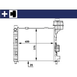 Chladič motora MAHLE CR 322 000S