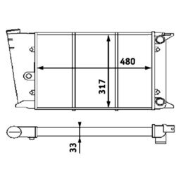 Chladič motora MAHLE CR 418 000P - obr. 1