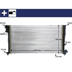 Chladič motora MAHLE CR 475 000S