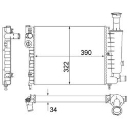 Chladič motora MAHLE CR 491 000S - obr. 1