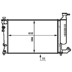 Chladič motora MAHLE CR 498 000S - obr. 1