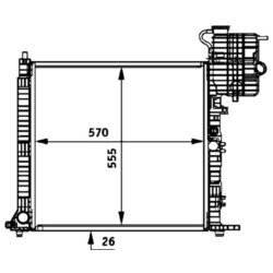 Chladič motora MAHLE CR 714 000P - obr. 1