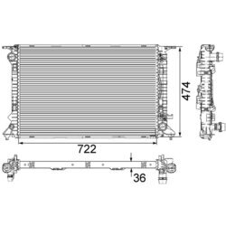 Chladič motora MAHLE CR 912 000S