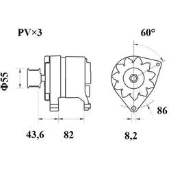 Alternátor MAHLE MG 152 - obr. 1