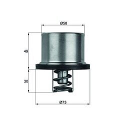 Termostat chladenia MAHLE THD 1 79 - obr. 2