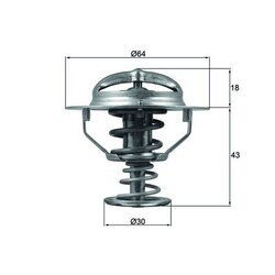 Termostat chladenia MAHLE TX 114 82D