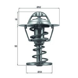 Termostat chladenia MAHLE TX 126 82D - obr. 2