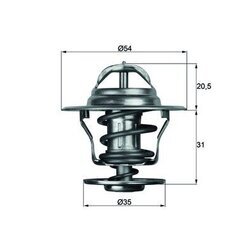 Termostat chladenia MAHLE TX 13 80D