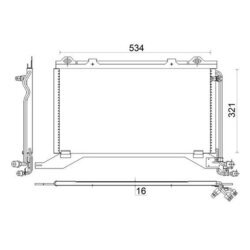 Kondenzátor klimatizácie MAHLE AC 208 000S