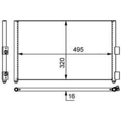 Kondenzátor klimatizácie MAHLE AC 371 000S - obr. 1