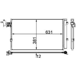 Kondenzátor klimatizácie MAHLE AC 38 000P - obr. 1