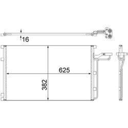 Kondenzátor klimatizácie MAHLE AC 551 001S