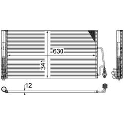 Kondenzátor klimatizácie MAHLE AC 590 000P - obr. 1