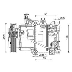 Kompresor klimatizácie MAHLE ACP 1465 000P - obr. 2