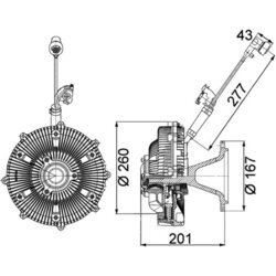 Spojka ventilátora chladenia MAHLE CFC 115 000P - obr. 1