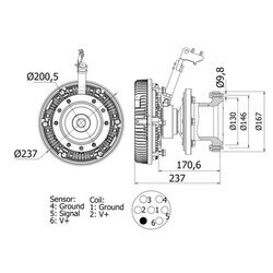 Spojka ventilátora chladenia MAHLE CFC 115 000S