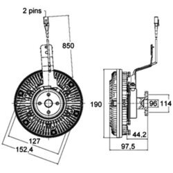 Spojka ventilátora chladenia MAHLE CFC 136 000P - obr. 1