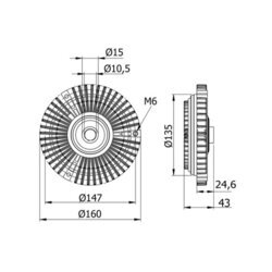 Spojka ventilátora chladenia MAHLE CFC 52 000S - obr. 1