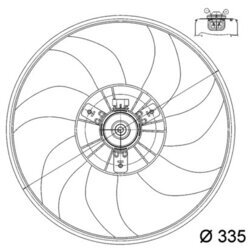 Ventilátor chladenia motora MAHLE CFF 164 000P - obr. 1