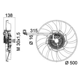 Ventilátor chladenia motora MAHLE CFF 471 000P - obr. 2