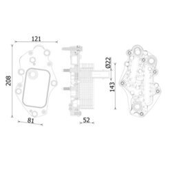 Chladič motorového oleja MAHLE CLC 277 000S