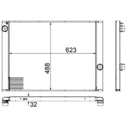 Chladič motora MAHLE CR 1159 000P - obr. 1