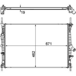 Chladič motora MAHLE CR 1370 000P - obr. 3