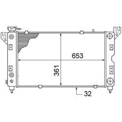 Chladič motora MAHLE CR 1426 000S