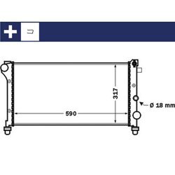 Chladič motora MAHLE CR 1452 000S