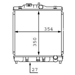 Chladič motora MAHLE CR 186 000S