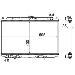 Chladič motora MAHLE CR 1876 000S