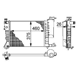 Chladič motora MAHLE CR 2205 000P - obr. 1