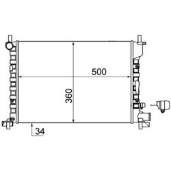 Chladič motora MAHLE CR 381 000S - obr. 1