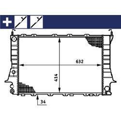 Chladič motora MAHLE CR 591 000S