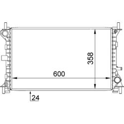 Chladič motora MAHLE CR 628 000S - obr. 1