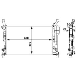 Chladič motora MAHLE CR 660 000S - obr. 1