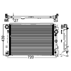 Chladič motora MAHLE CR 988 000P - obr. 1