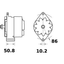 Alternátor MAHLE MG 233 - obr. 1