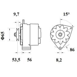 Alternátor MAHLE MG 380 - obr. 1