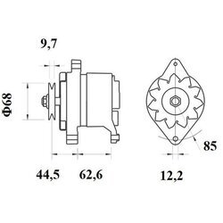 Alternátor MAHLE MG 43 - obr. 4