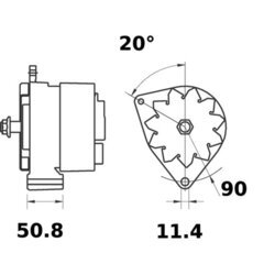 Alternátor MAHLE MG 445 - obr. 1