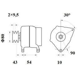 Alternátor MAHLE MG 472 - obr. 1