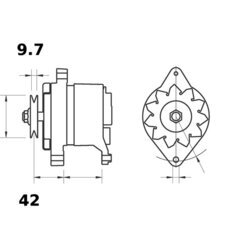 Alternátor MAHLE MG 491 - obr. 2